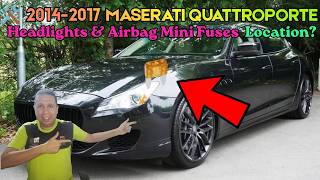 2014-2017 Maserati Quattoporte Headlights Mini Fuse & Airbag Mini Fuse Location