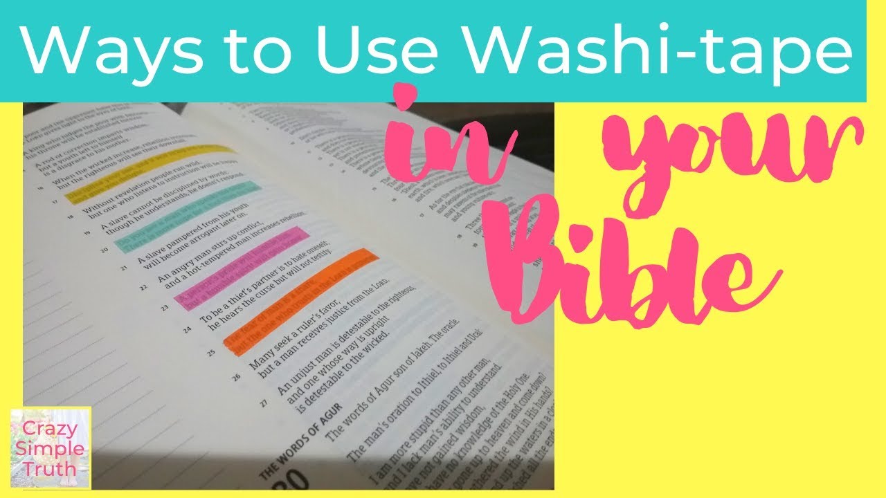How to Use Washi-Tape in Your Bible- Lots of Different Ways!!!