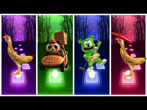 CHICKEN BANANA🆚PIZZA PANDA🆚GUMMY BEAR🆚POLLO BANANA | egg headz remix 2