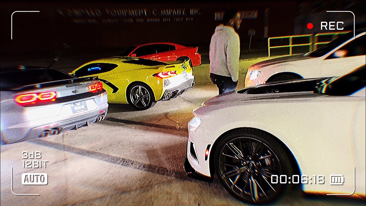 STREET RACING WITH HELLCAT’s SCAT’s RT’s ZL1 SS CORVETTE’s and MUSTANGS ...