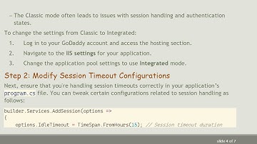 Resolving Authentication or Session Timeout Issues on GoDaddy for ASP.NET Core Applications