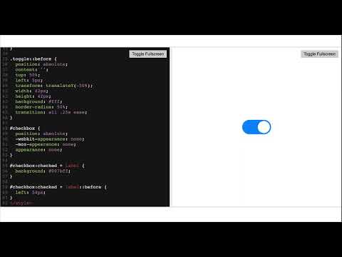 Simple Toggle Button Using HTML and CSS