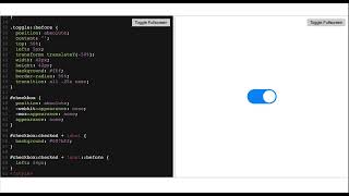 Simple Toggle Button Using HTML and CSS