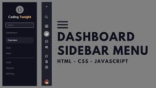 Responsive Sidebar Menu Using HTML CSS & JS | Side Navigation Bar