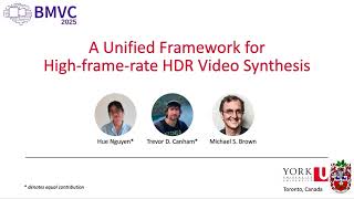 [BMVC 2025] A Unified Framework for High-Frame-Rate HDR Video Synthesis