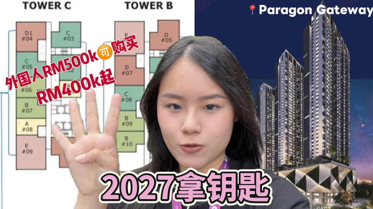 2027拿钥匙｜8km到CIQ｜RM400k就能找到｜最后一批单位【Paragon Gateway】