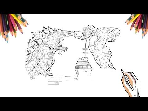 Desenhos de King Kong - Como desenhar King Kong passo a passo