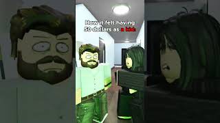 50 Dollars Kid Vs Adult #roblox #robloxanimation