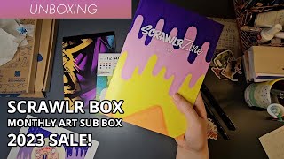 Scrawlr Box Unboxing - Art Subscription Box - AMAZING Sale - August \& September 2023