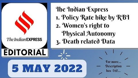 5th May 2022 | Gargi Classes The Indian Express Editorials and Ideas Analysis | By R.K. Lata