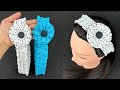 DIY Elastic Headband. How to make Elastic Headband. How to make Fabric Flower.