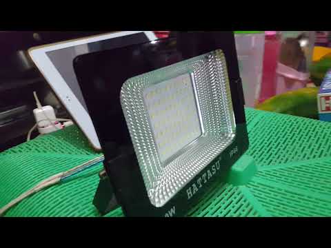 Unboxing Lampu Sorot 50 watt Floodlight Out Door Murah. 