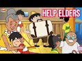 Help your elders  moral stories  respect your elders  good manners  aadi and friends