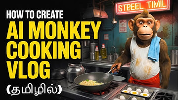 How to Create Ai Monkey Cooking Vlog | Veo 3 tutorial tamil | ai monkey vlog tamil | #aitamil