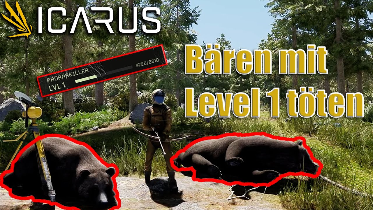 Icarus Beginner Guide deutsch german - Icarus - Bären töten, kein Intro,  Level 99 werden - YouTube