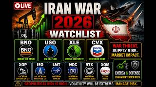 Iran War 2026 Watchlist ⚠️ Oil & Defense Stocks to Watch Now (BNO, USO, XLE, CVX) LMT NOC RTX XOM Guide