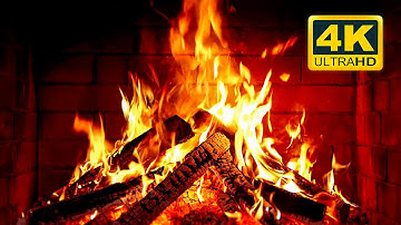 🔥 Cozy Fireplace 4K (12 HOURS). Fireplace with Crackling Fire Sounds. Fireplace Burning 4K