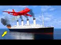 Firefighter Plane Puts Out A Fire On The Titanic Ocean Liner In GTA 5 (RMS Titanic Is On Fire)