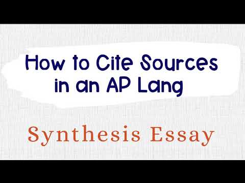 how to cite sources in synthesis essay ap lang
