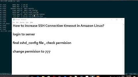 How to increase SSH Connection timeout in Amazon Linux?