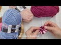 Amazing Flower Craft Ideas with Woolen - Hand Embroidery Design Trick  - Easy Wool Flower Making