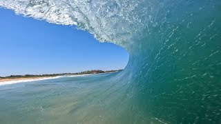 POV SURFING OFFSHORE BARRELS! (SHALLOW SANDBAR)