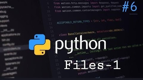 Python #6 Files Part-1 according to VTU syllabus by Dr . Mahantesh K