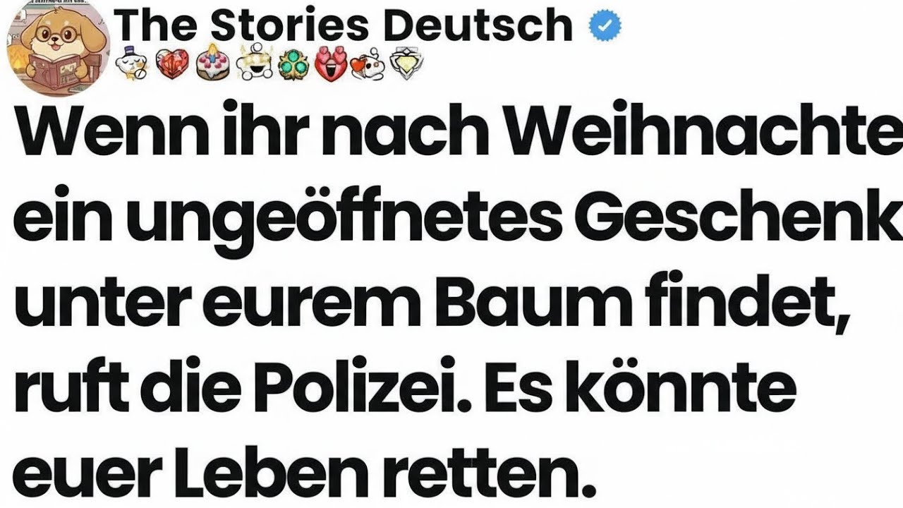 Wenn ihr nach Weihnachten ein ungeöffnetes Geschenk unter eurem Baum findet, ruft die de srt