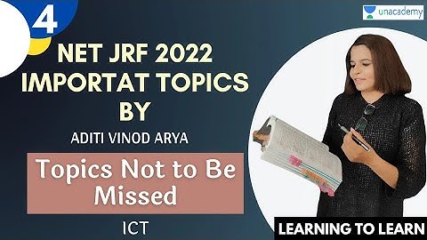 NET JRF 2022 Topic Cover Revision | ICT NET JRF Paper | Aditi Vinod Arya | Learning to Learn