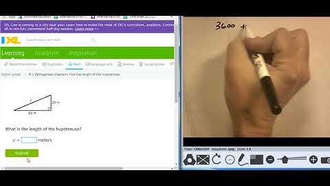 IXL 8th R.1 Pythagorean theorem find the length of the hypotenuse (v18.1a)