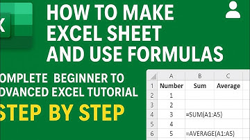 How to Make Excel Sheet and Use Formulas | Complete Beginner to Advanced Excel Tutorial Step by Step