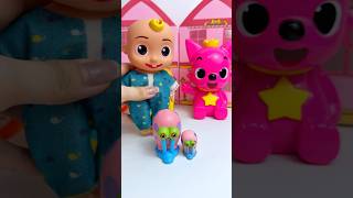 ASMR Toy Unboxing Cocomelon & Pinkfong Washing Machine Set | Satisfying Toy Play #shorts