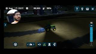 Farming Simulator 23: Working in the field at Night