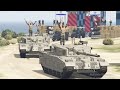 Miltary Vehicle Convoy vs Helicopter and Jets -GTAV