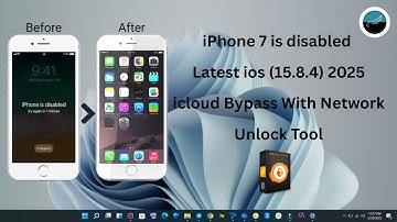 iPhone 7 Disabled | icloud Bypass With Network | Latest ios version (15.8.4) 2025 | UnlockTool