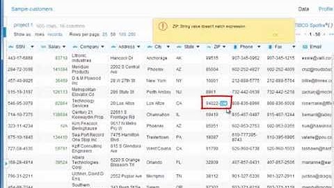 TIBCO Clarity - Validating Types and Constraints
