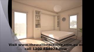 Short Alpha Wall Bed with Desk Option from www thewallbedcentre com au