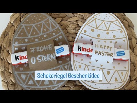 Geschenkidee Ostern Schokoriegel Kleinigkeit DIY  | Gift idea Easter chocolate bar