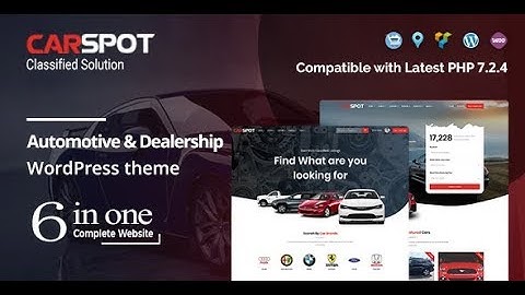 Carspot Car Dealer Wordpress Theme - Latest Theme options