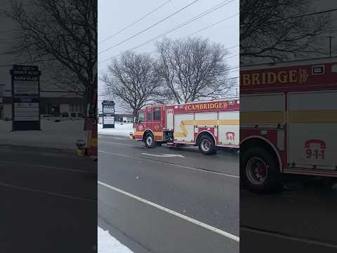 Cambridge Fire Department Pump 31, Rescue 31 & Car 324 Responding #cambridgefire #firetrucks