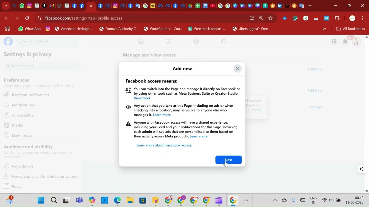 മലയാളം  How to share Facebook page access to others.?  