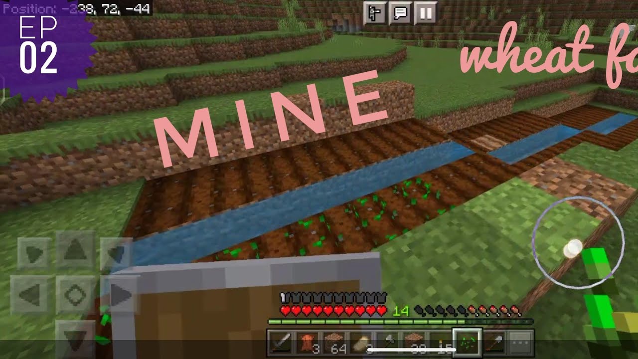 i have made a wheat farm in my minecraft world || minecraft episode 2 ...