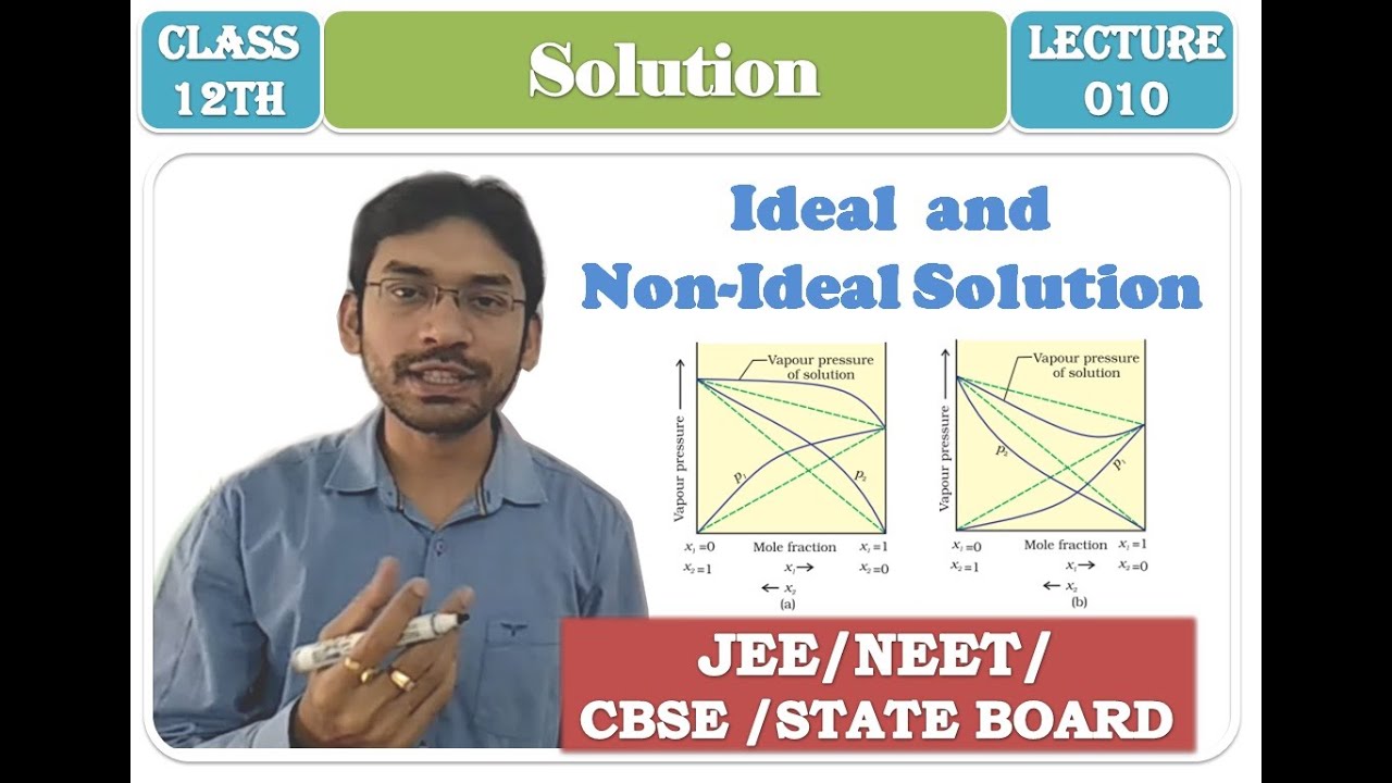 L 10 Ideal And Non Ideal Solution Class 12th Solution YouTube