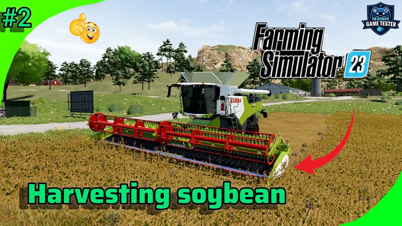 Harvesting soybean || FS23 || Multiplayer game || Soybean farming, #fs22 #farminggame 