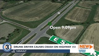 Driver arrested in crash that closed US 151 for 7 hours Sunday