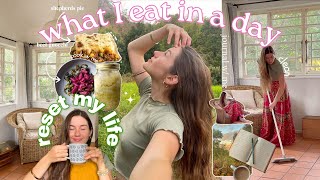 VLOG what I eat in a day 🍋 re-set my life ( clean, chat, cook )