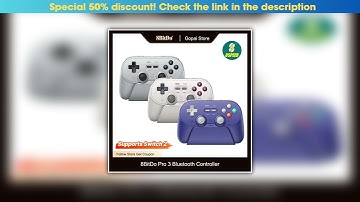 Deal 8BitDo Pro 3 Wireless Bluetooth Controller TMR Joysticks, with Charging Dock  for Switch 1/2 W