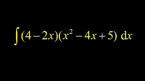 Integral (4-2x)*(x^2-4x+5) using the chain rule backwards vs. formal u-substitution.