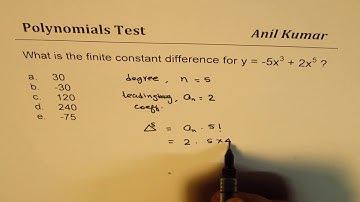 How to find the Constant Finite Difference from Equation of Polynomial