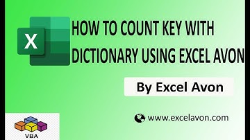 How to Count Key with Dictionary using Excel VBA - Excel Avon
